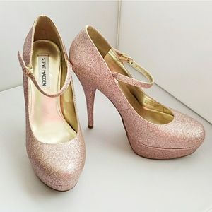 Steve Madden Pink Glitter Valeri Heels Size 8